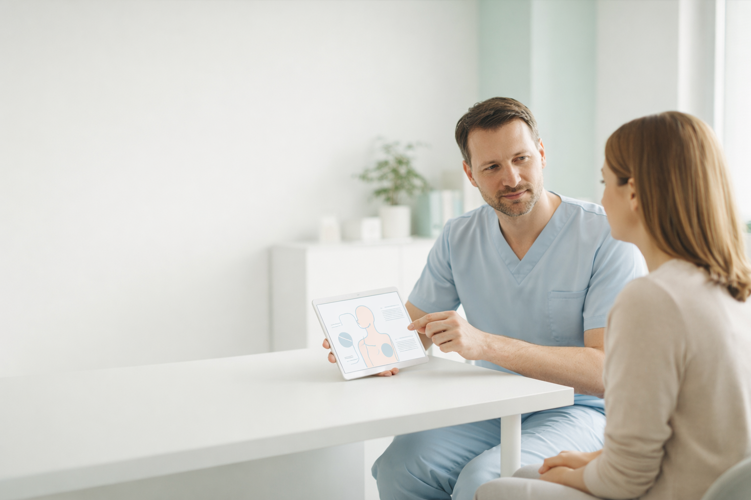 Команда клиники Био-Лазер в светлом интерьере