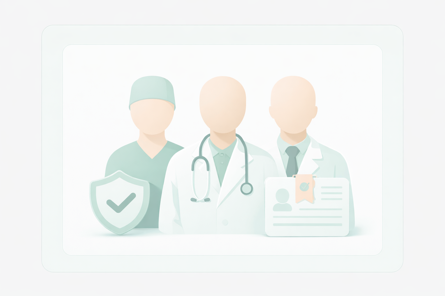 Команда врачей клиники иллюстрация